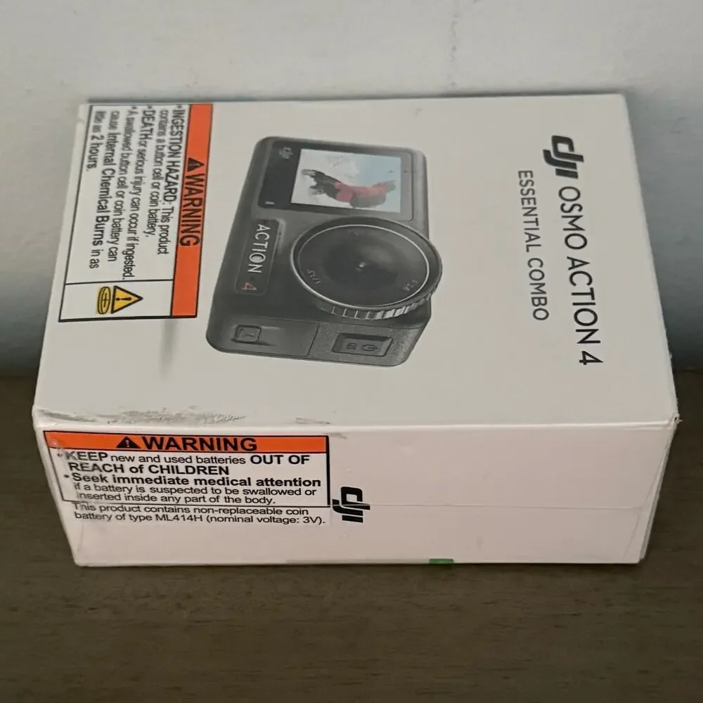 DJI Osmo Action 4 Essential Combo – 4K/120fps – New Sealed – Dual Touchscreens